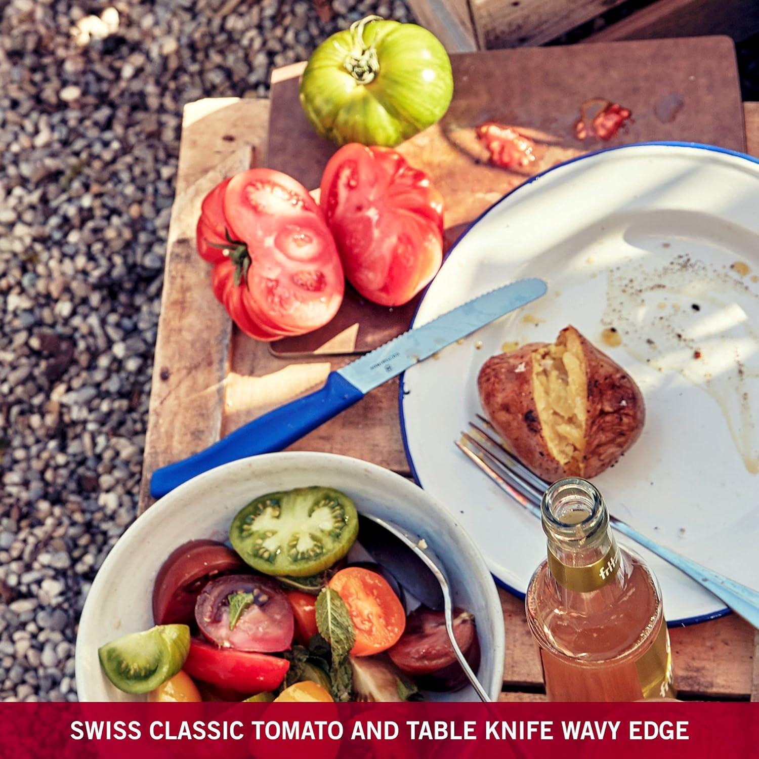 Cuchillo de Tomate Victorinox 6.7832 Azul 10.9 cm Serrado