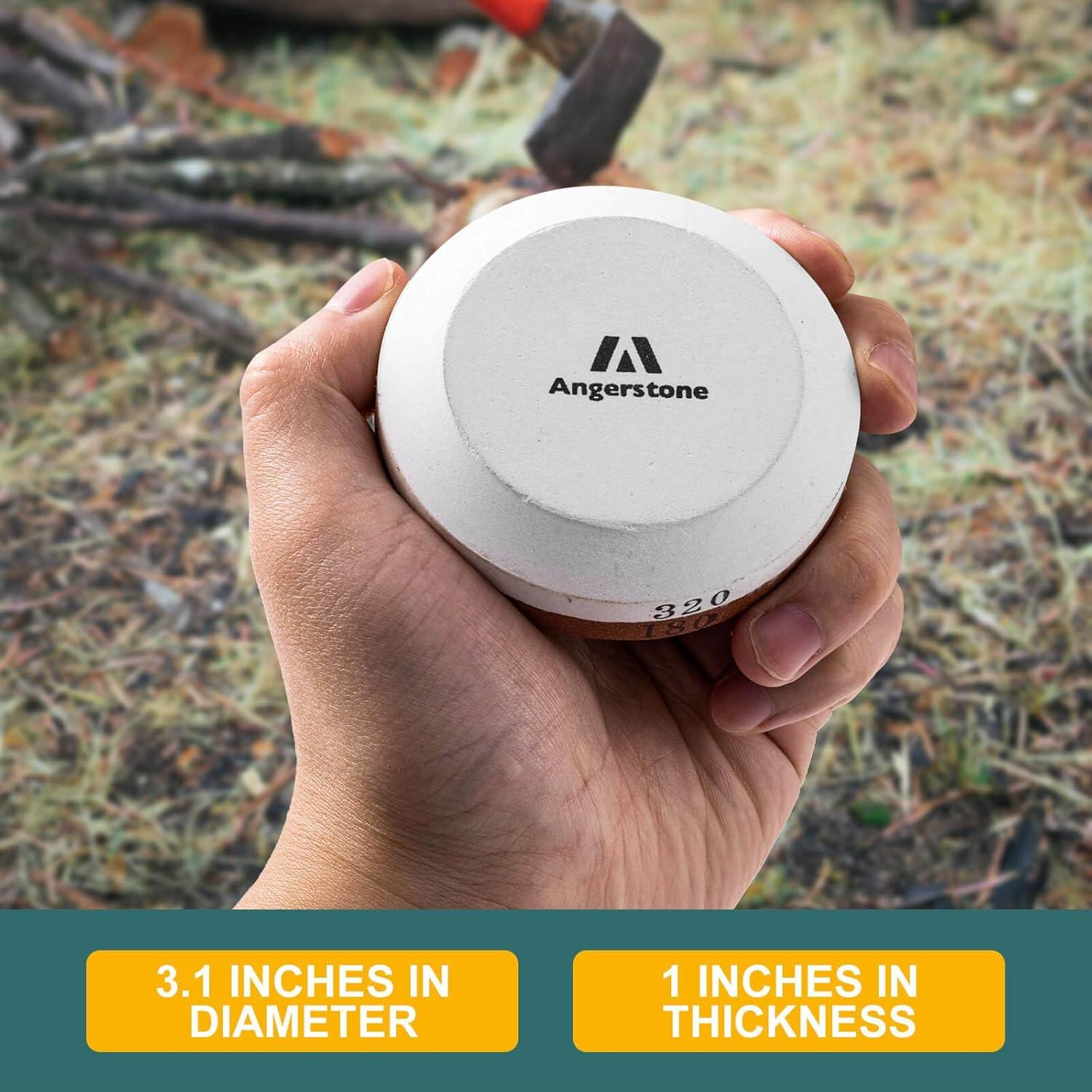 Afilador de Hachas Angerstone - Piedra de Afilado Doble Grano 180/320