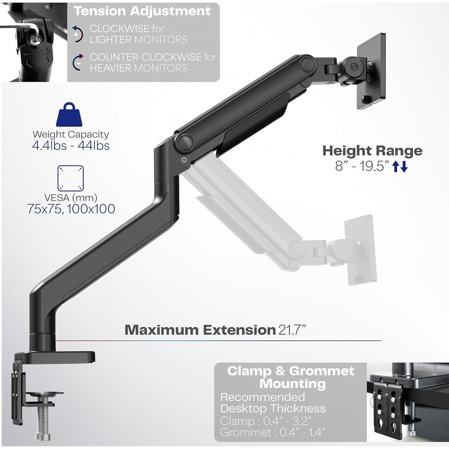 Soporte de Monitor VIVO STAND-V101E para Pantallas Ultra Anchas 49"