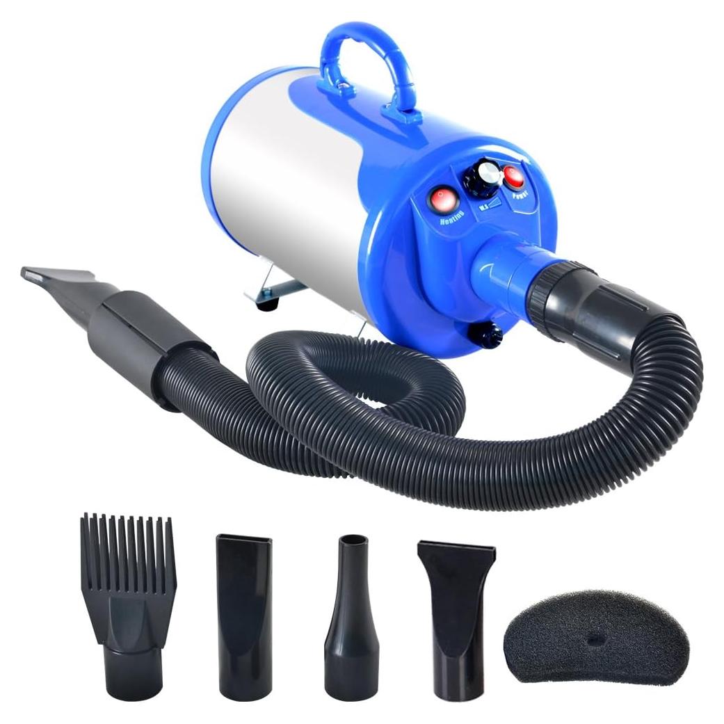 Secador de Pelo para Mascotas SHELANDY 2400W Azul