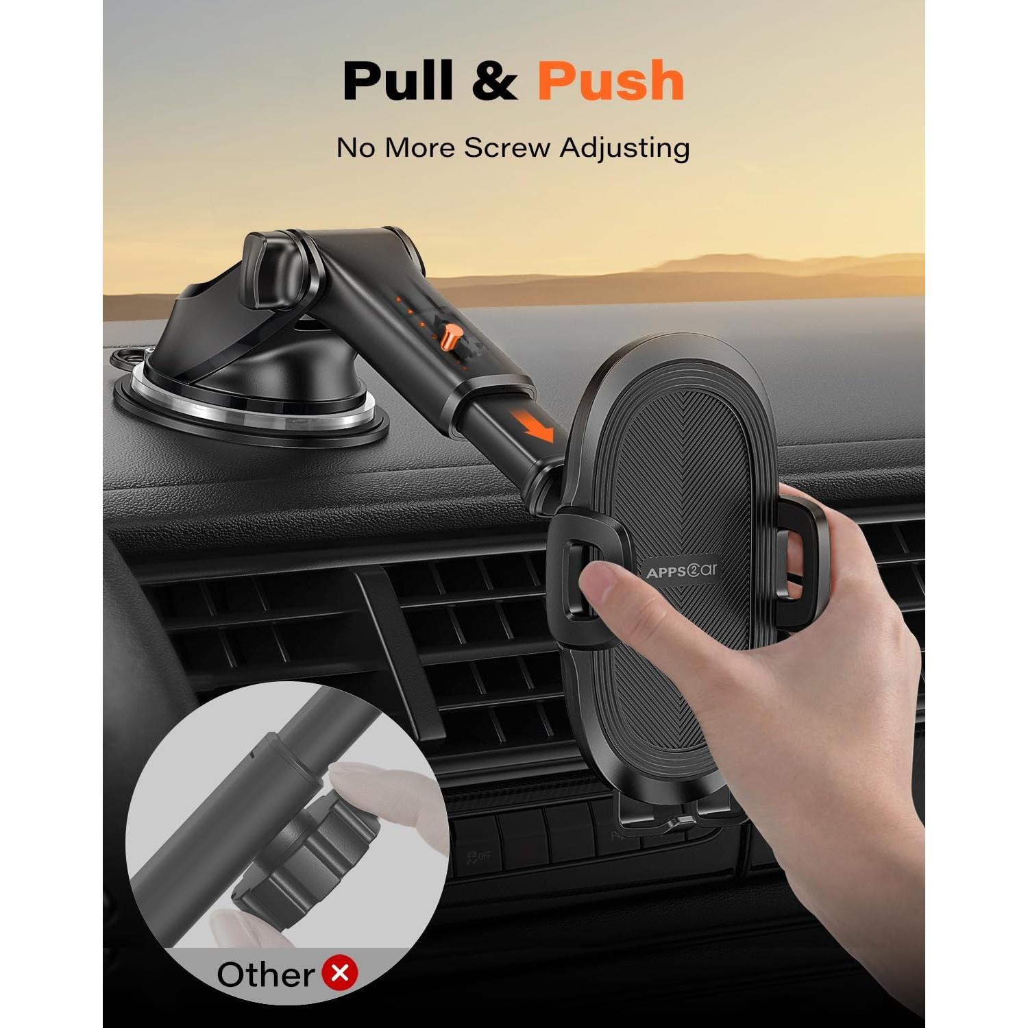 Soporte de Teléfono con Ventosa Wiiki-Tech Suction Negro