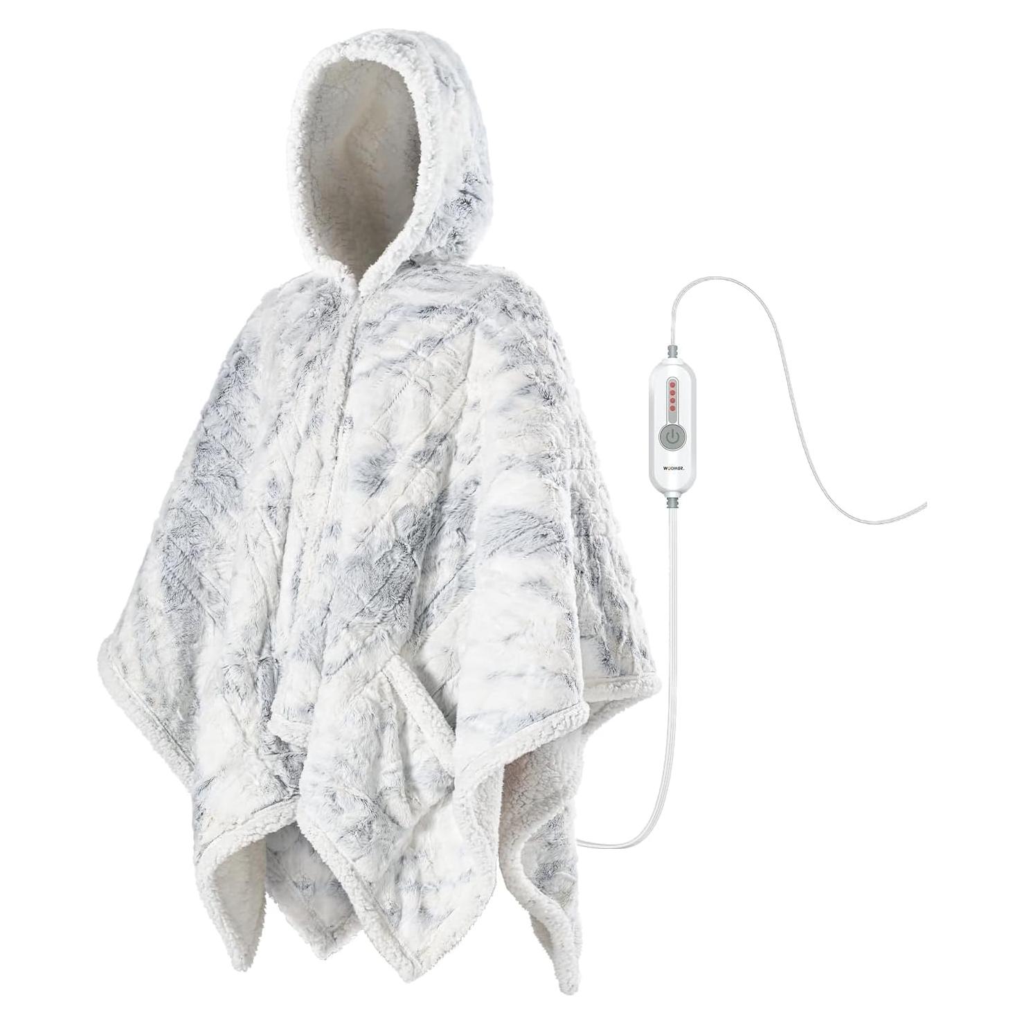 Manta Térmica Wearable WOOMER 127x152cm con Capucha y Calor