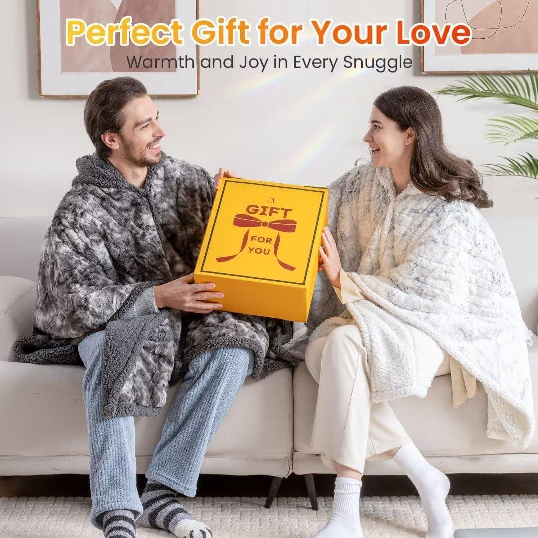 Manta Térmica Wearable WOOMER 127x152cm con Capucha y Calor