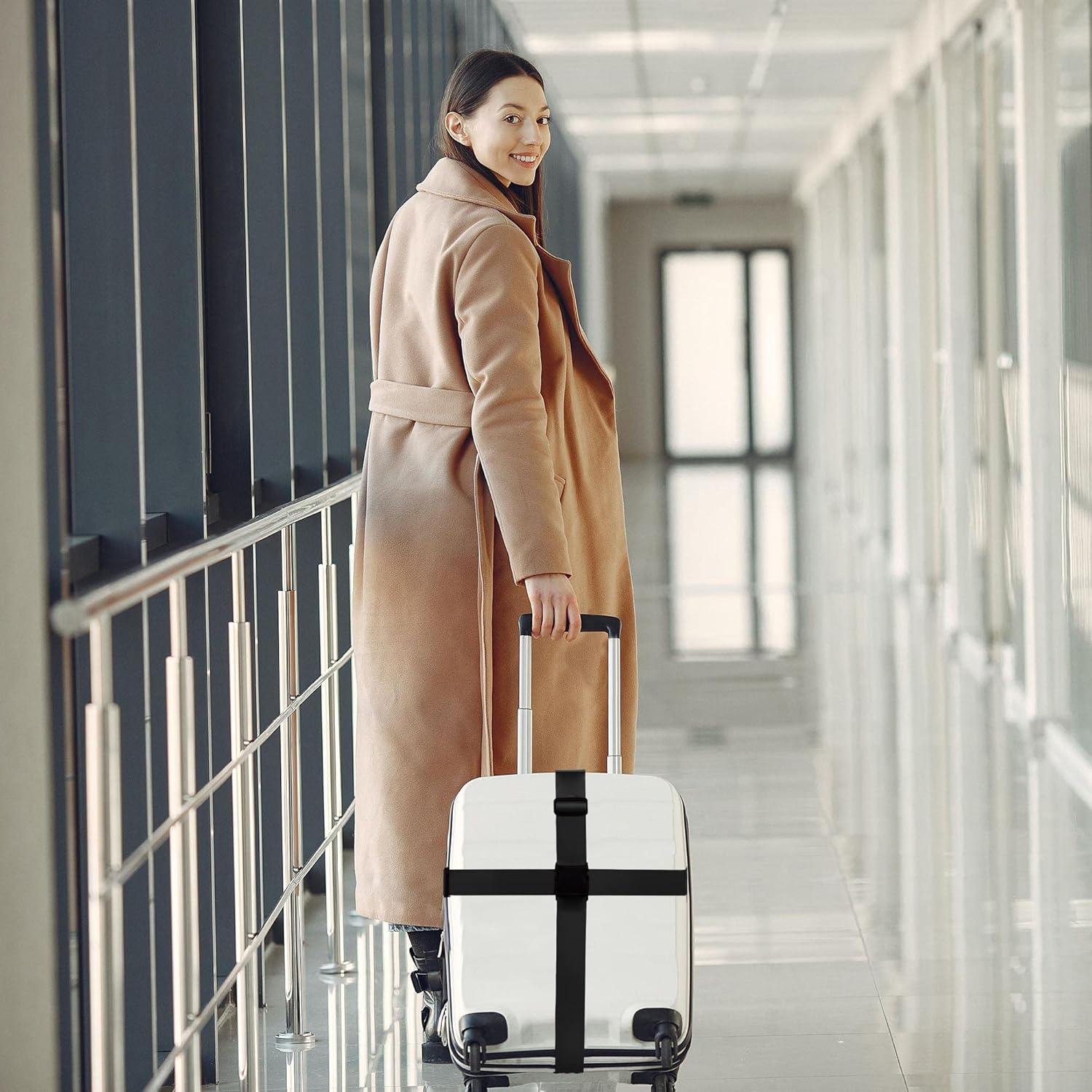 Correas de Equipaje Nylon Chelmon 4 Piezas 5cm x 1.83m Negro