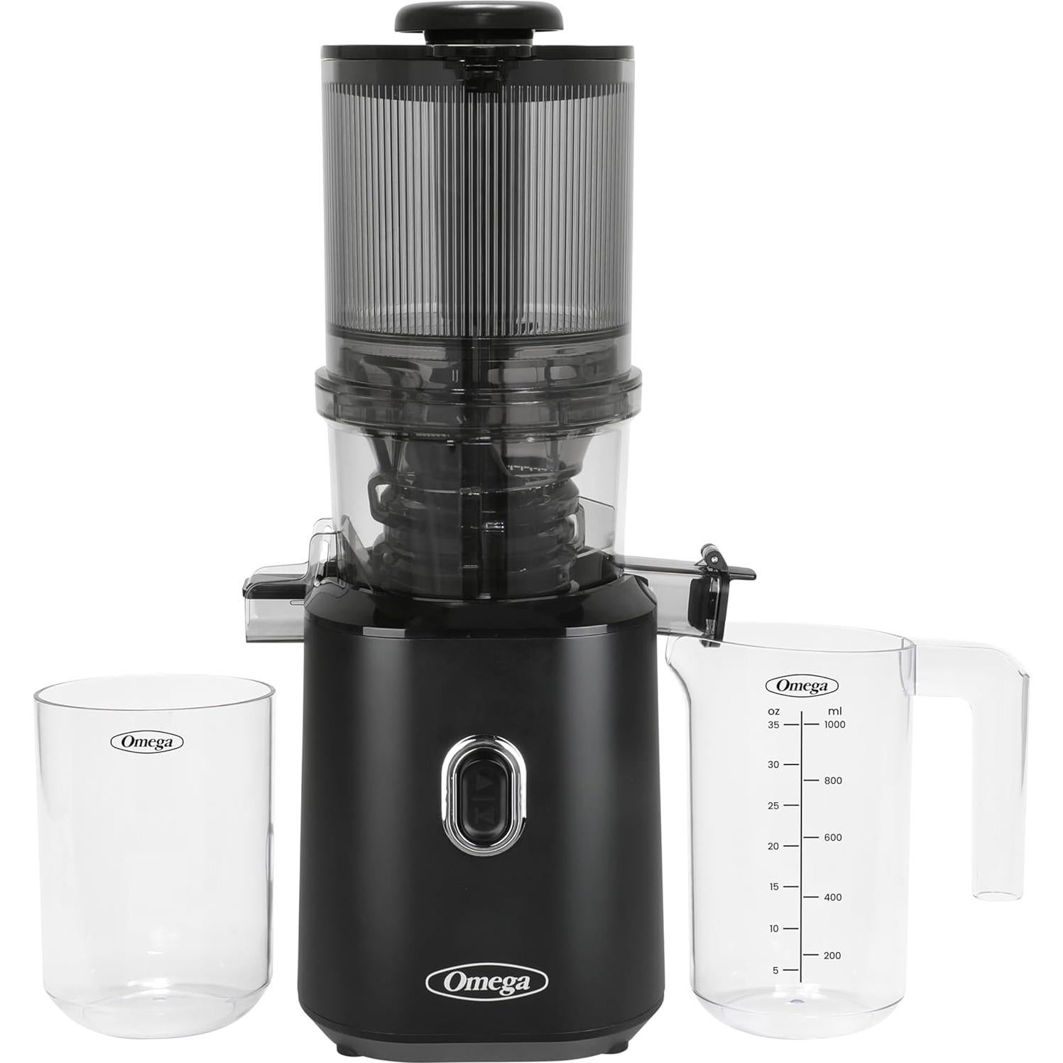 Exprimidor Omega 150W Prensa Fría con Tolva de Lote Negro