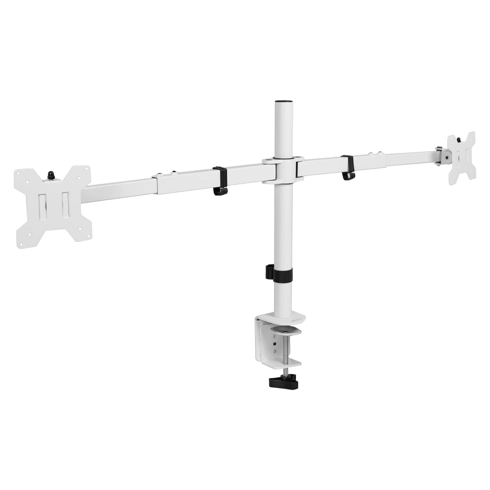 Soporte Doble para Monitor VIVO STAND-TS38CW Ajustable Blanco