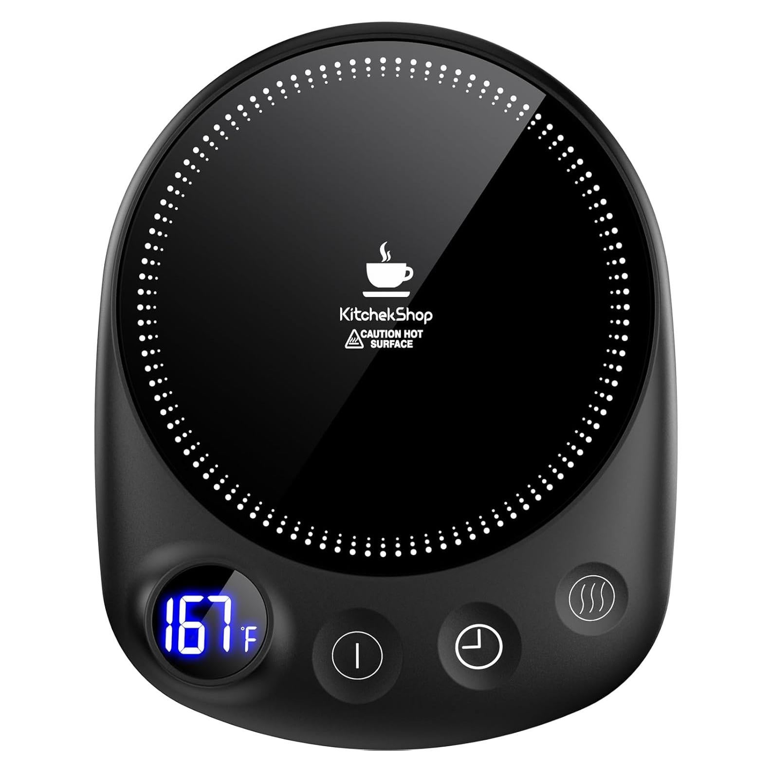 Calentador de Tazas Eléctrico KITCHEKSHOP Negro con 4 Temperaturas