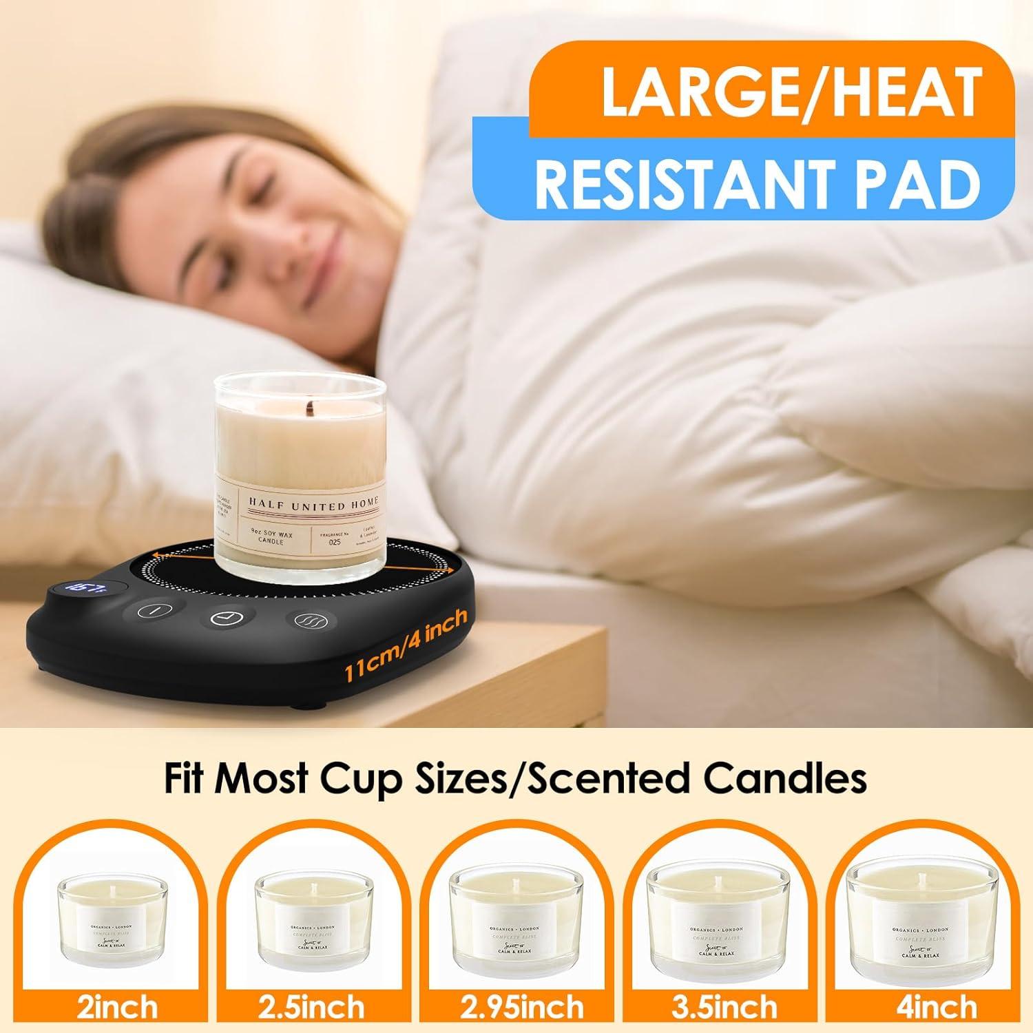 Calentador de Tazas Eléctrico KITCHEKSHOP Negro con 4 Temperaturas