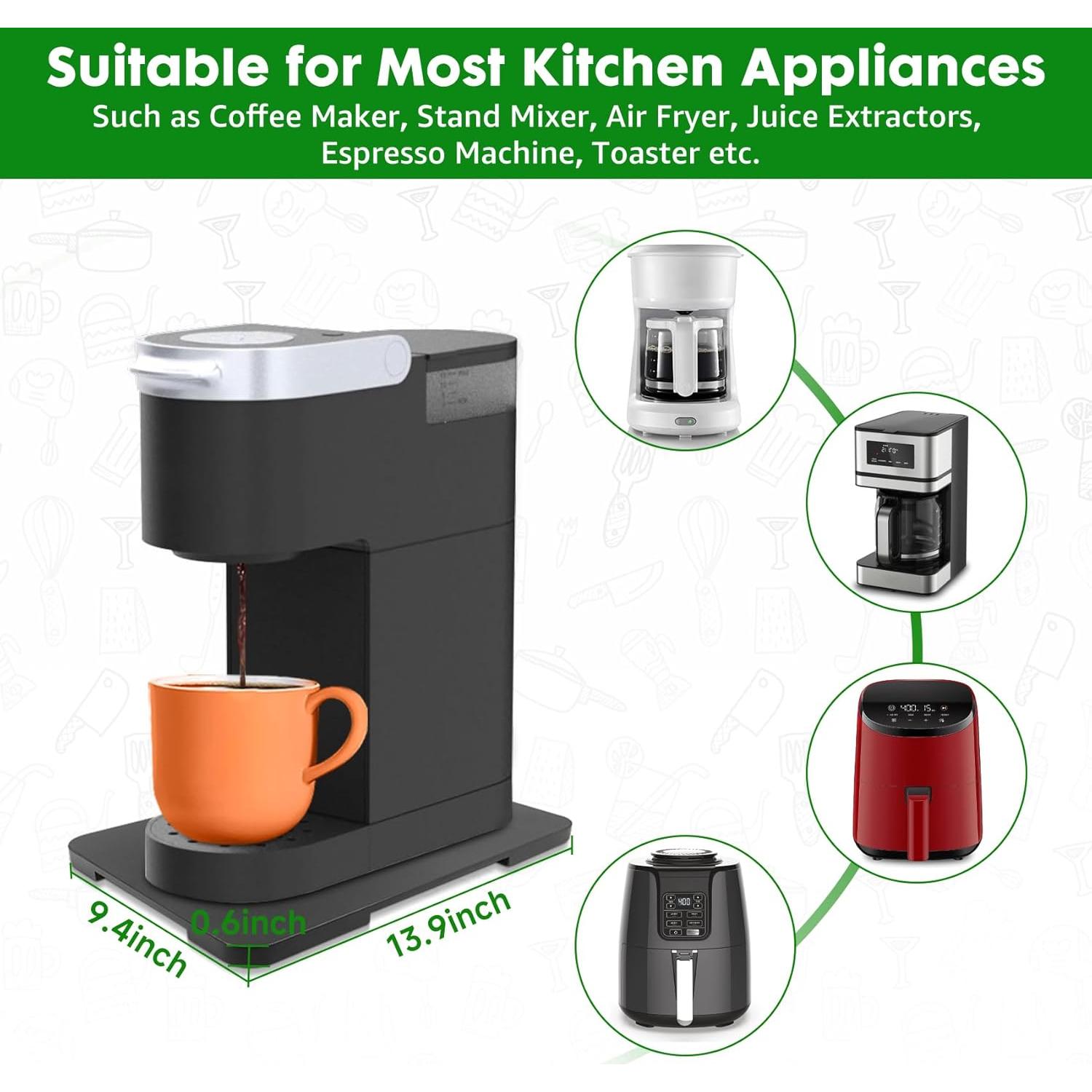 Bandeja Rodante 360° de Bambú Taladad para Cafetera Negra