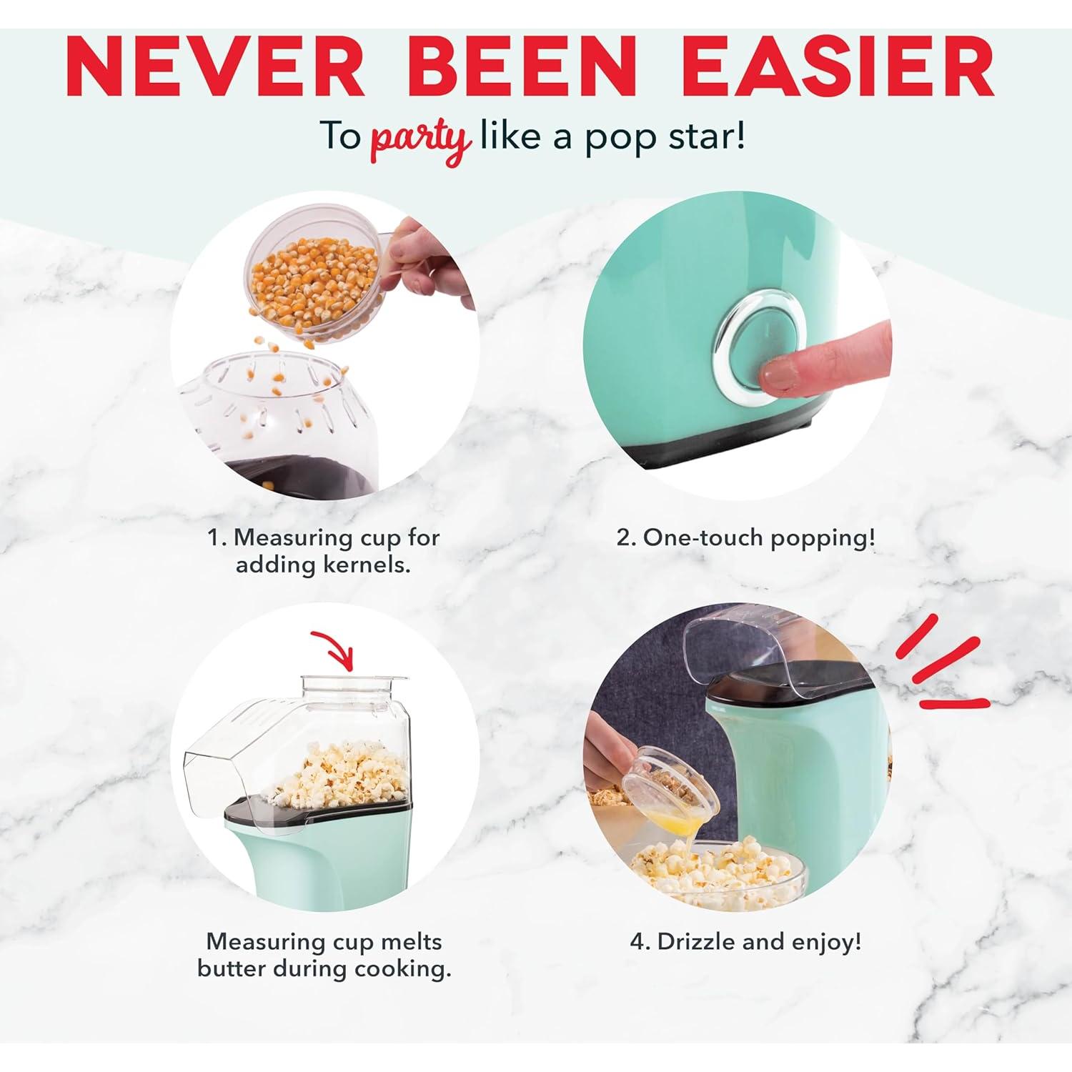 Máquina de Palomitas DASH de Aire Caliente 16 Tazas Aqua