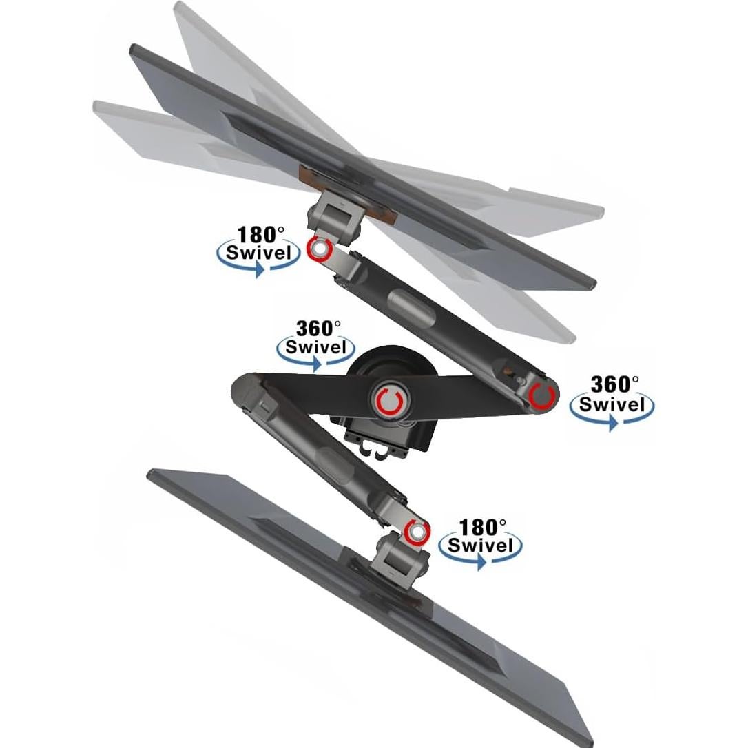 Soporte Doble Monitor NB North Bayou H180-G 2 Pantallas 27"