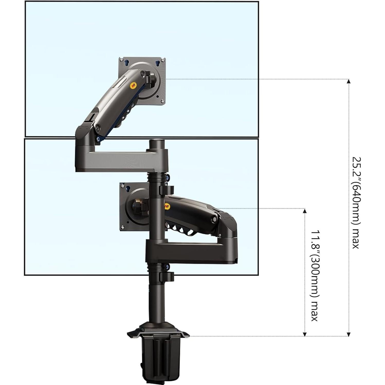 Soporte Doble Monitor NB North Bayou H180-G 2 Pantallas 27"