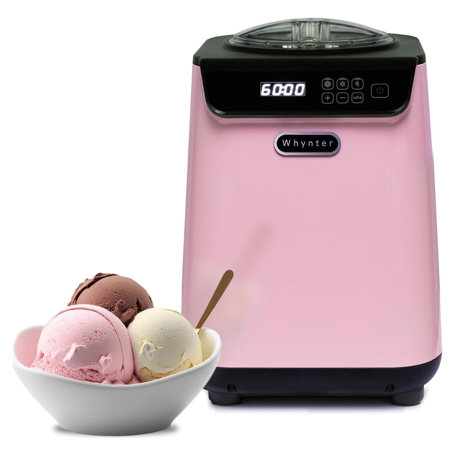 Máquina de Helados Automática Whynter ICM-128BPS 1.21L Negro/Rosa