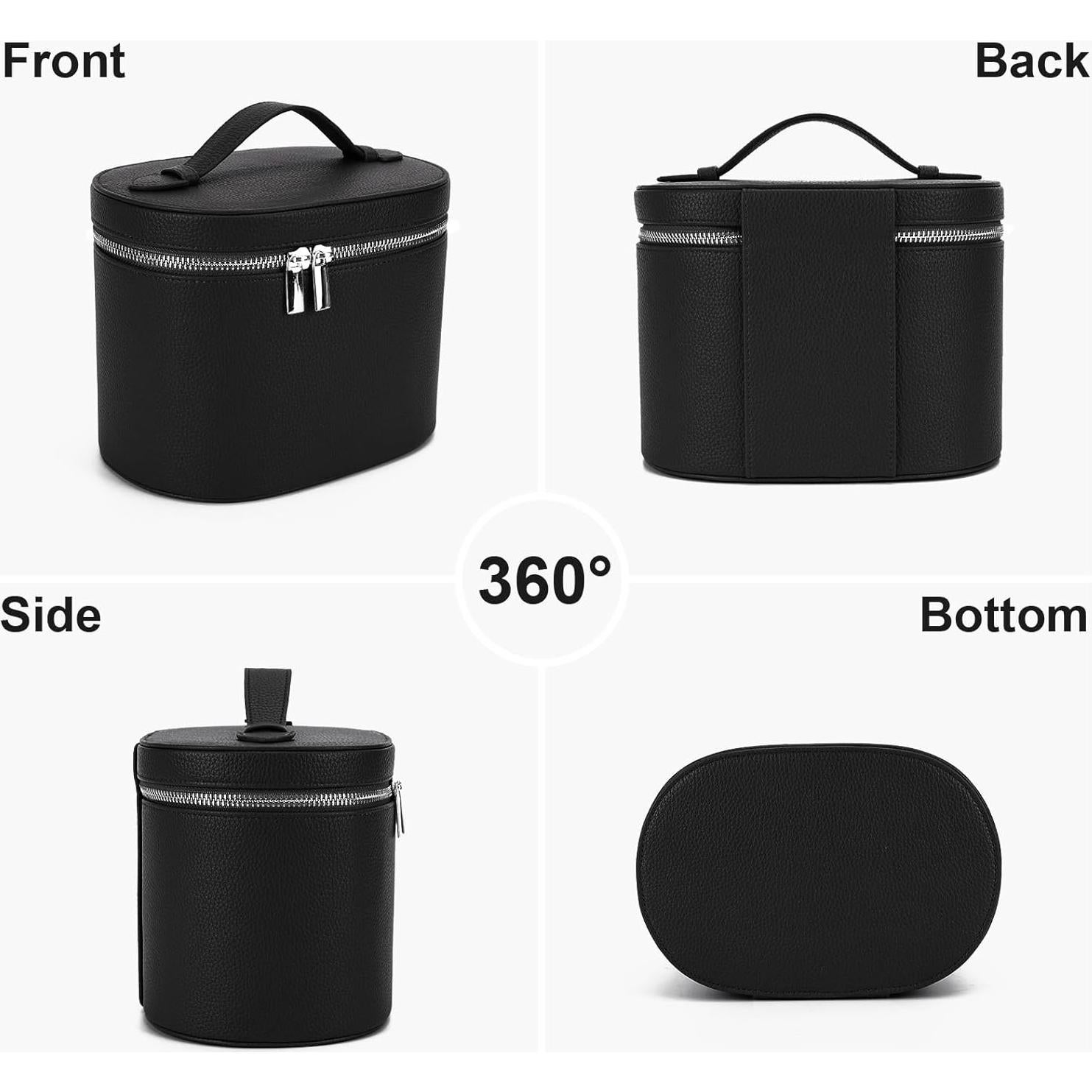 Bolsa de Maquillaje Estuche Organizador YFGBCX Negro 20x15x14cm