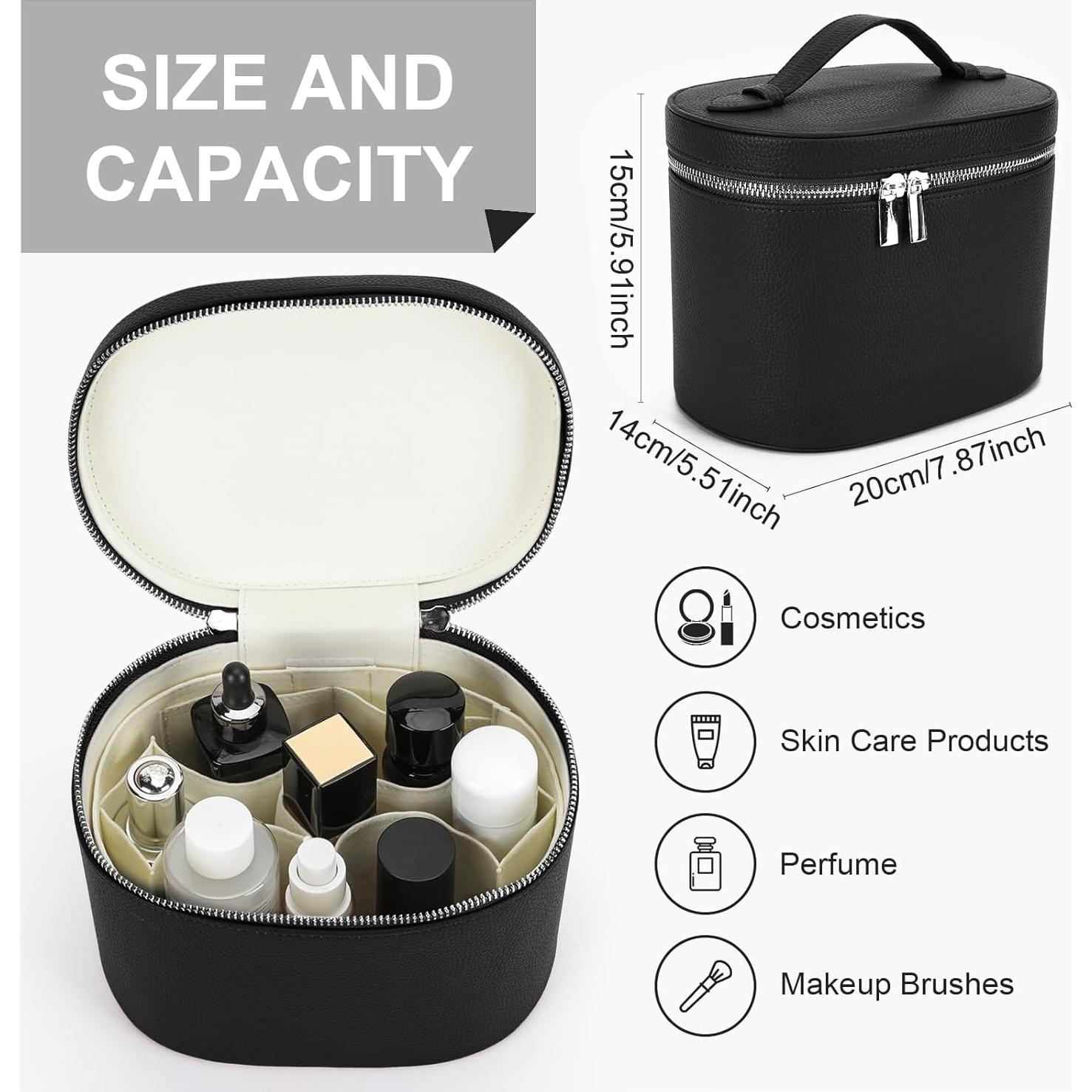 Bolsa de Maquillaje Estuche Organizador YFGBCX Negro 20x15x14cm