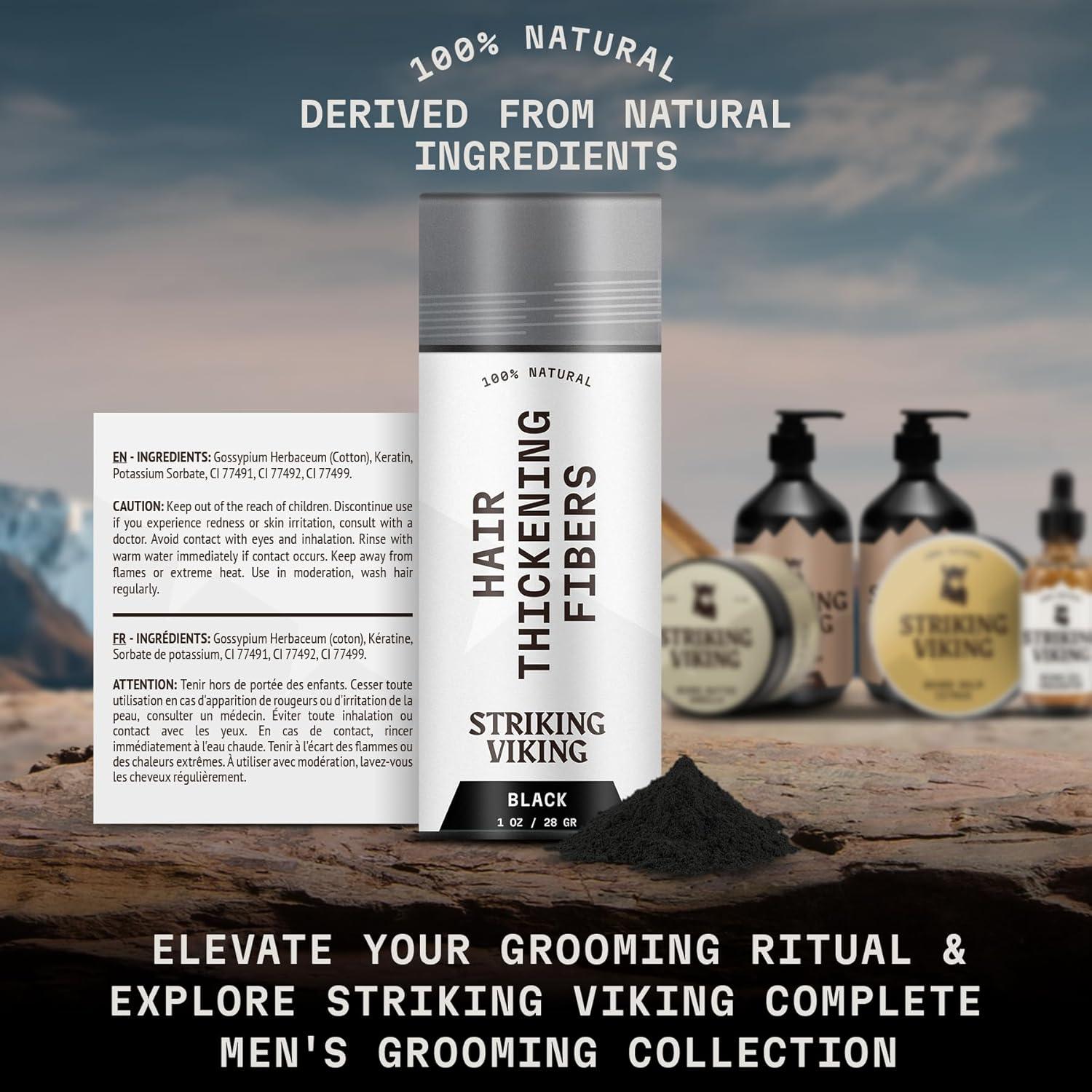 Fibras para Cabello Striking Viking 28g - Negro - Natural