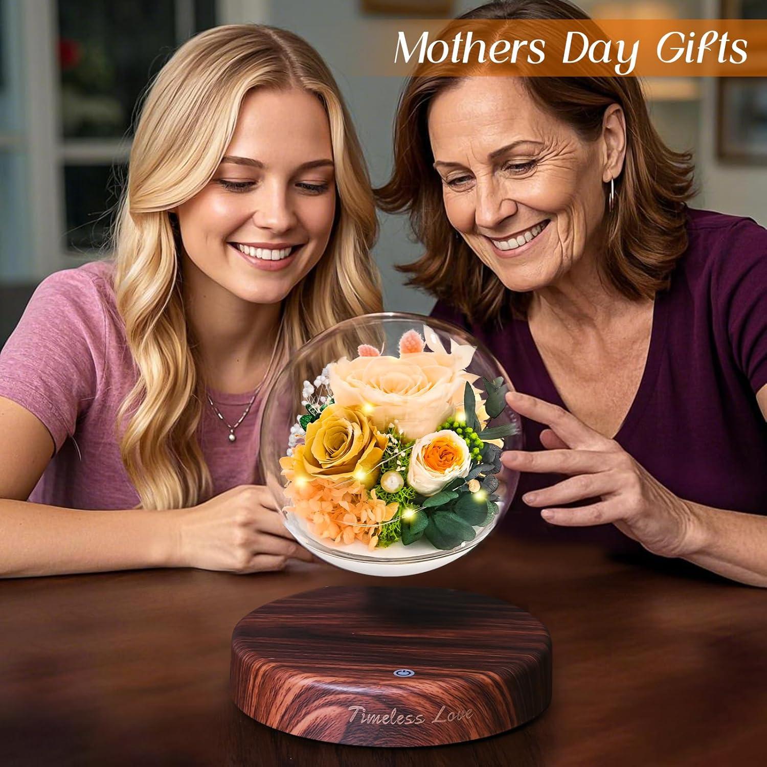 Flores Preservadas ASPMIZ Rosa Champagne con Levitación Magnética