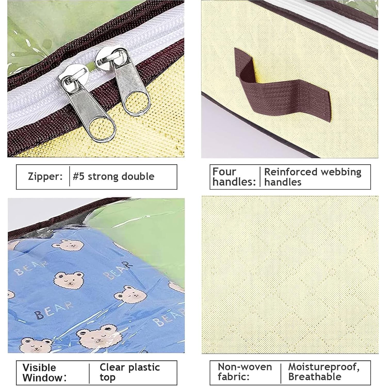 Contenedores de Almacenamiento Bajo la Cama Budding Joy 90L Beige