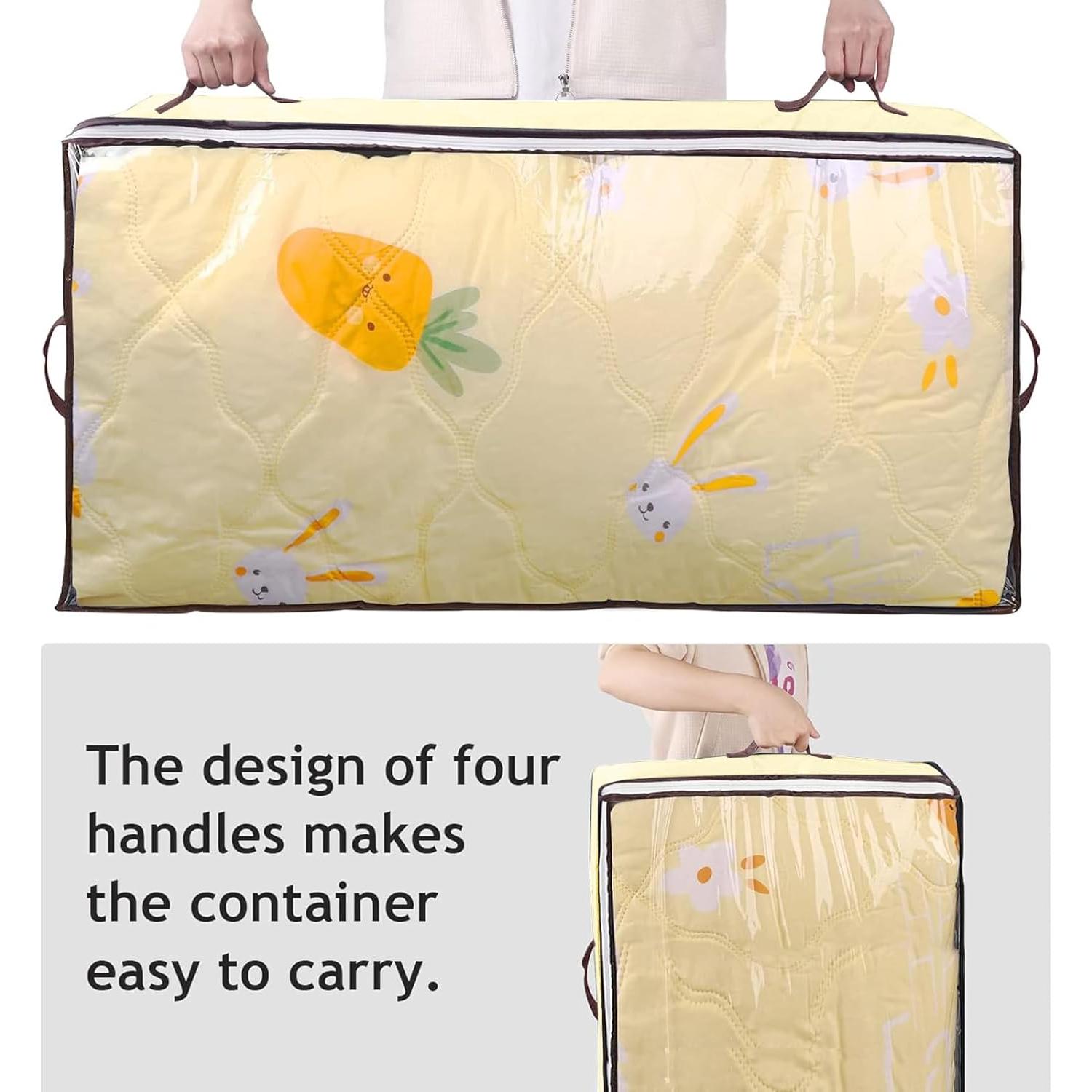 Contenedores de Almacenamiento Bajo la Cama Budding Joy 90L Beige