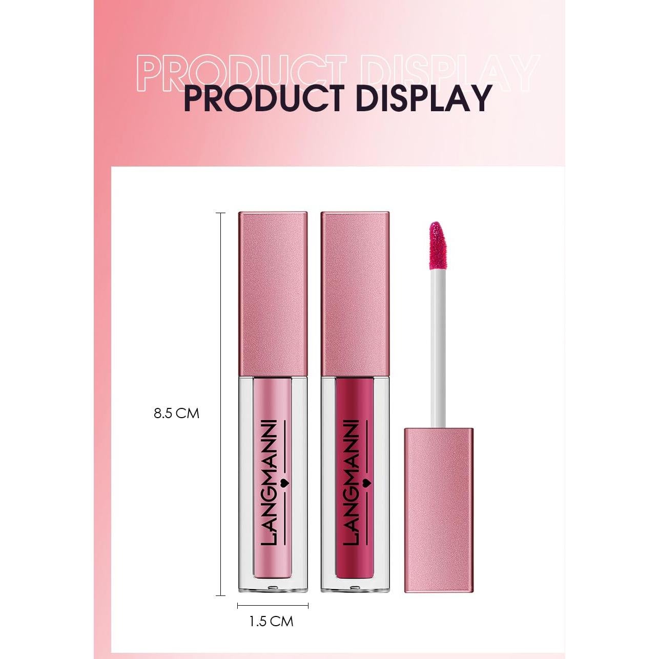 Set de 12 Brillos Labiales LANGMANNI - Colores Variados