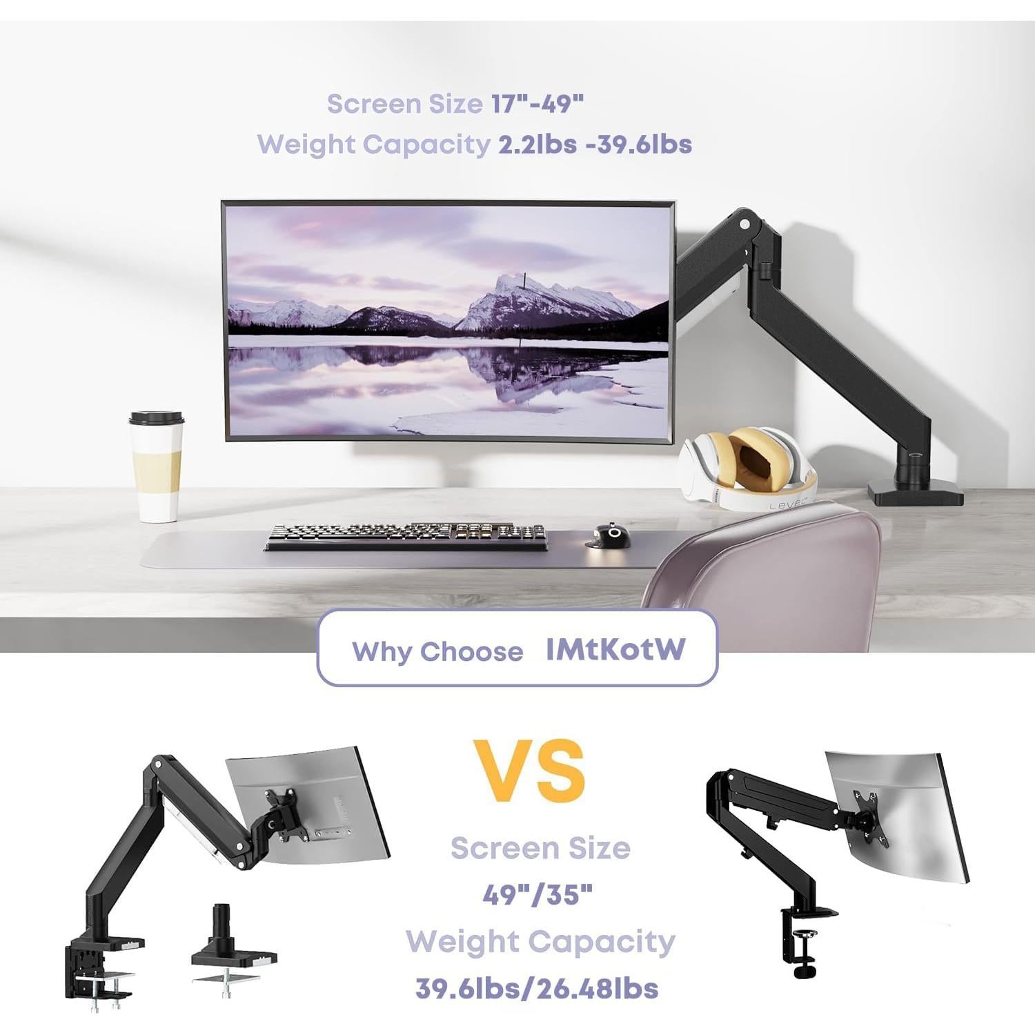 Soporte de Monitor IMtKotW para Pantallas Ultrawide 49"