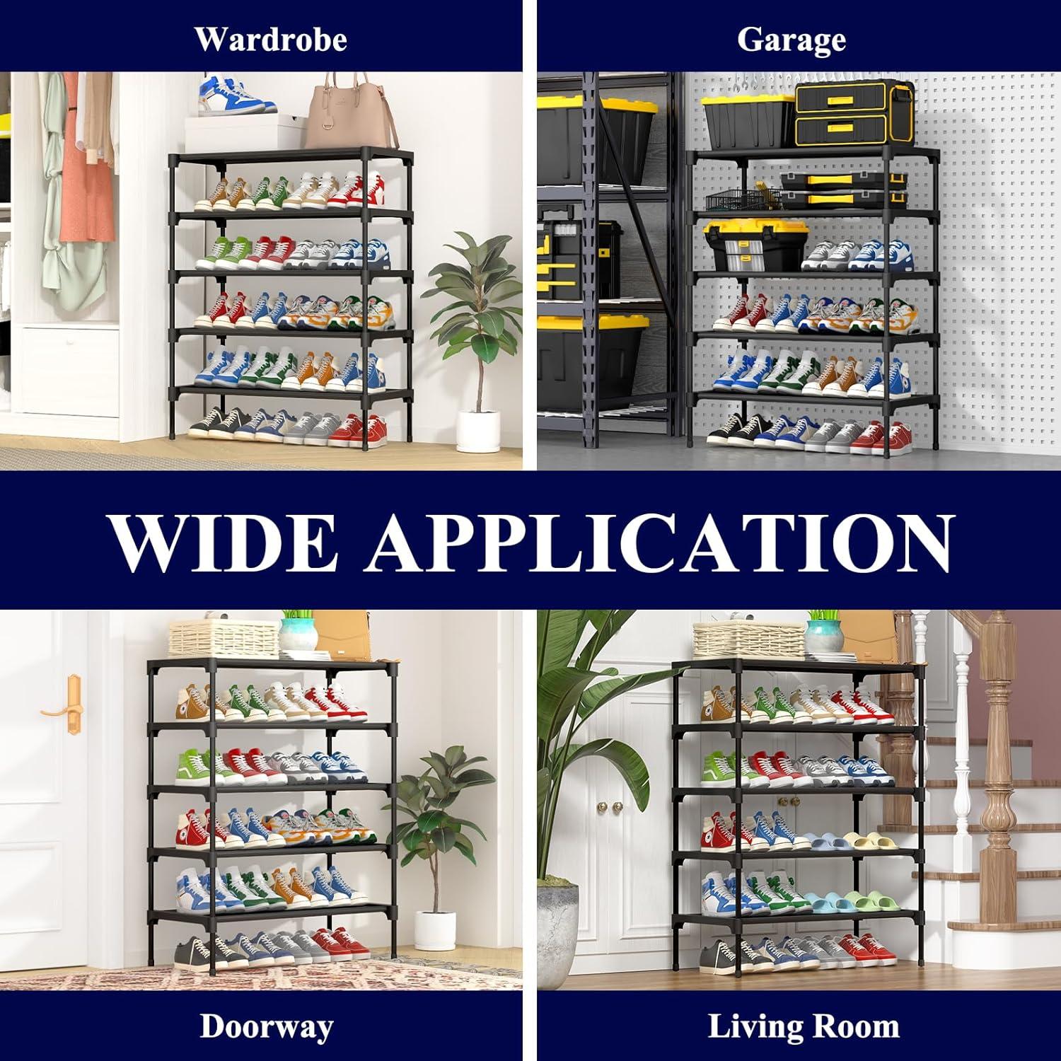 Estante para zapatos Kitsure 2X-Grande Negro - Organizador apilable