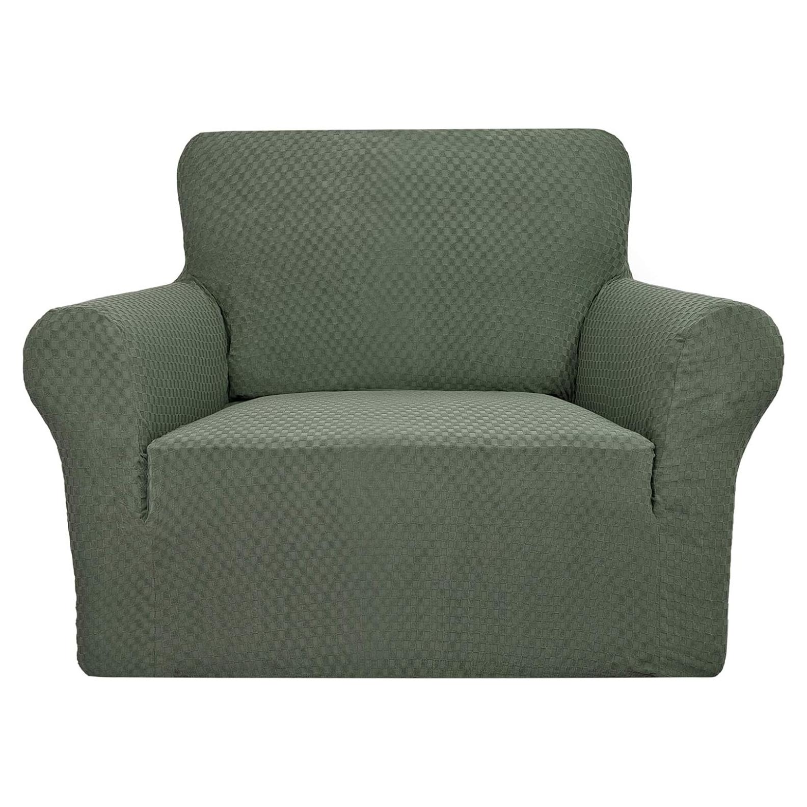 Funda de Sofá YEMYHOM Jacquard Antideslizante Verde Militar