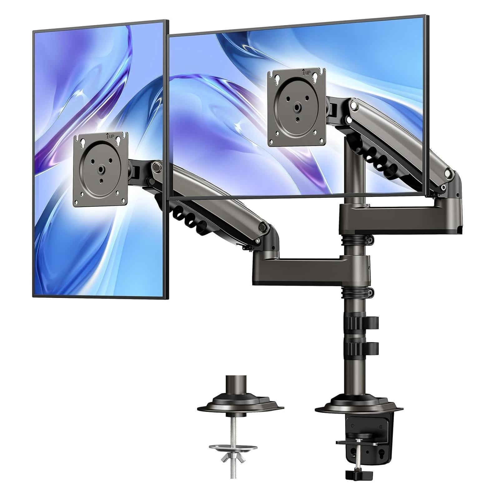 Soporte Doble para Monitor HUANUO 17-32" Ajustable Ergonómico