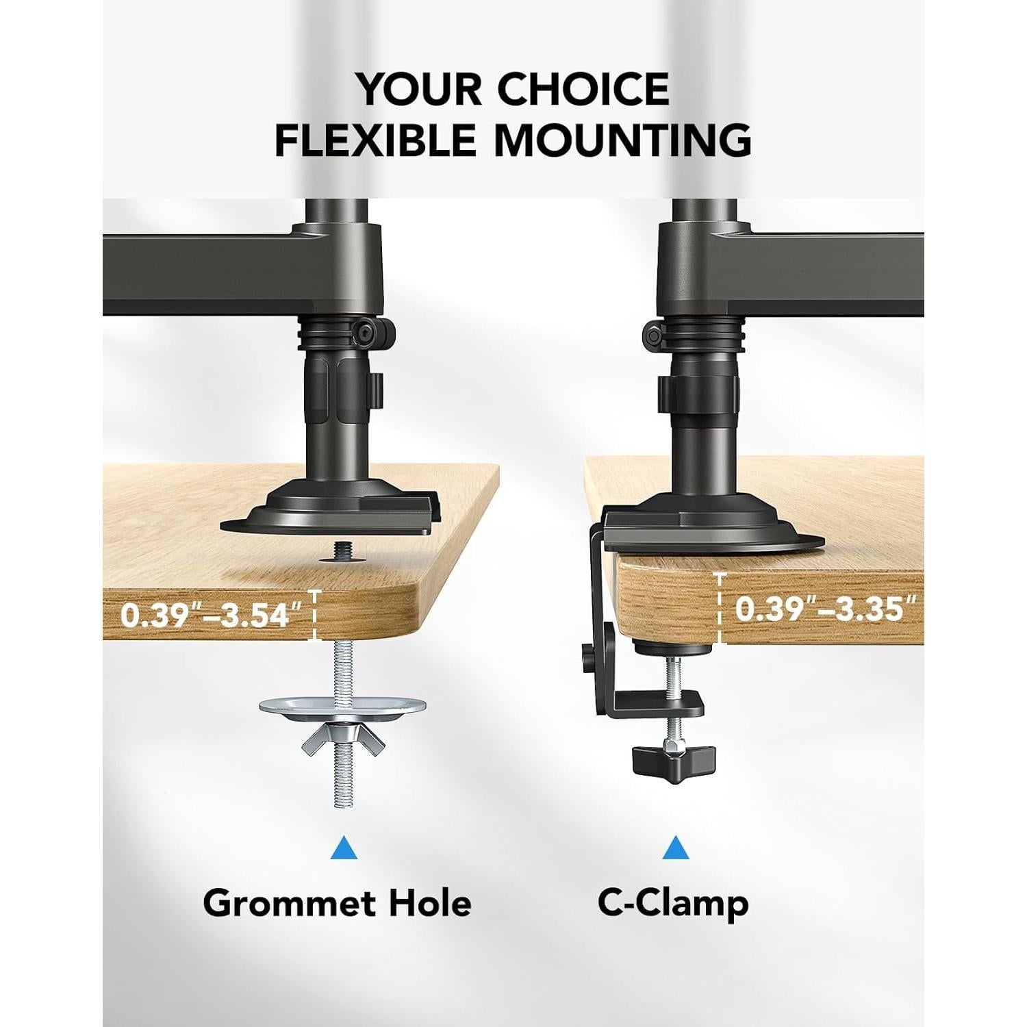 Soporte Doble para Monitor HUANUO 17-32" Ajustable Ergonómico