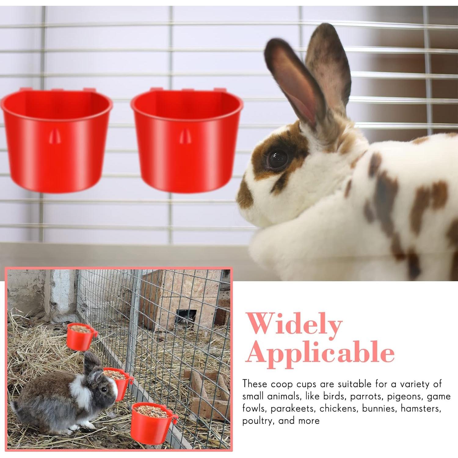 Sumind 60 Tazas Colgantes para Aves 8.3 cm Rojo