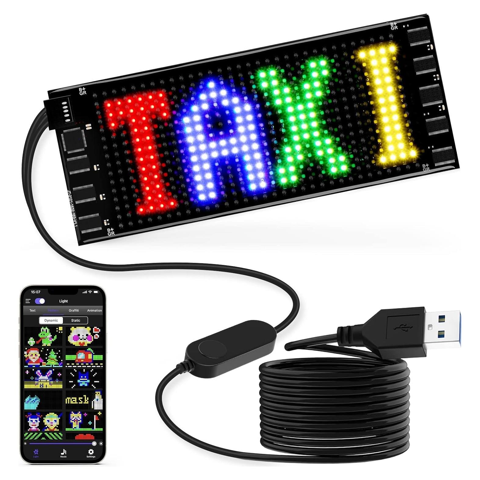 Señal LED Flexible RAYHOME 17.78x7.62cm Bluetooth USB