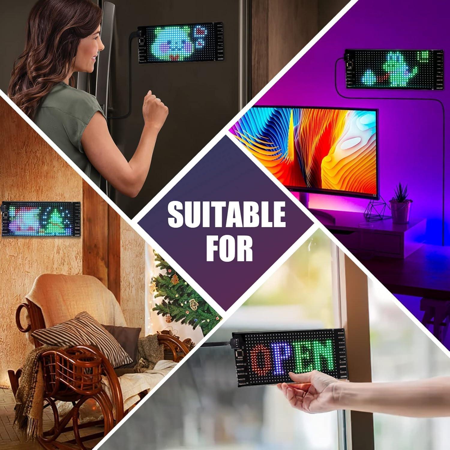 Señal LED Flexible RAYHOME 17.78x7.62cm Bluetooth USB