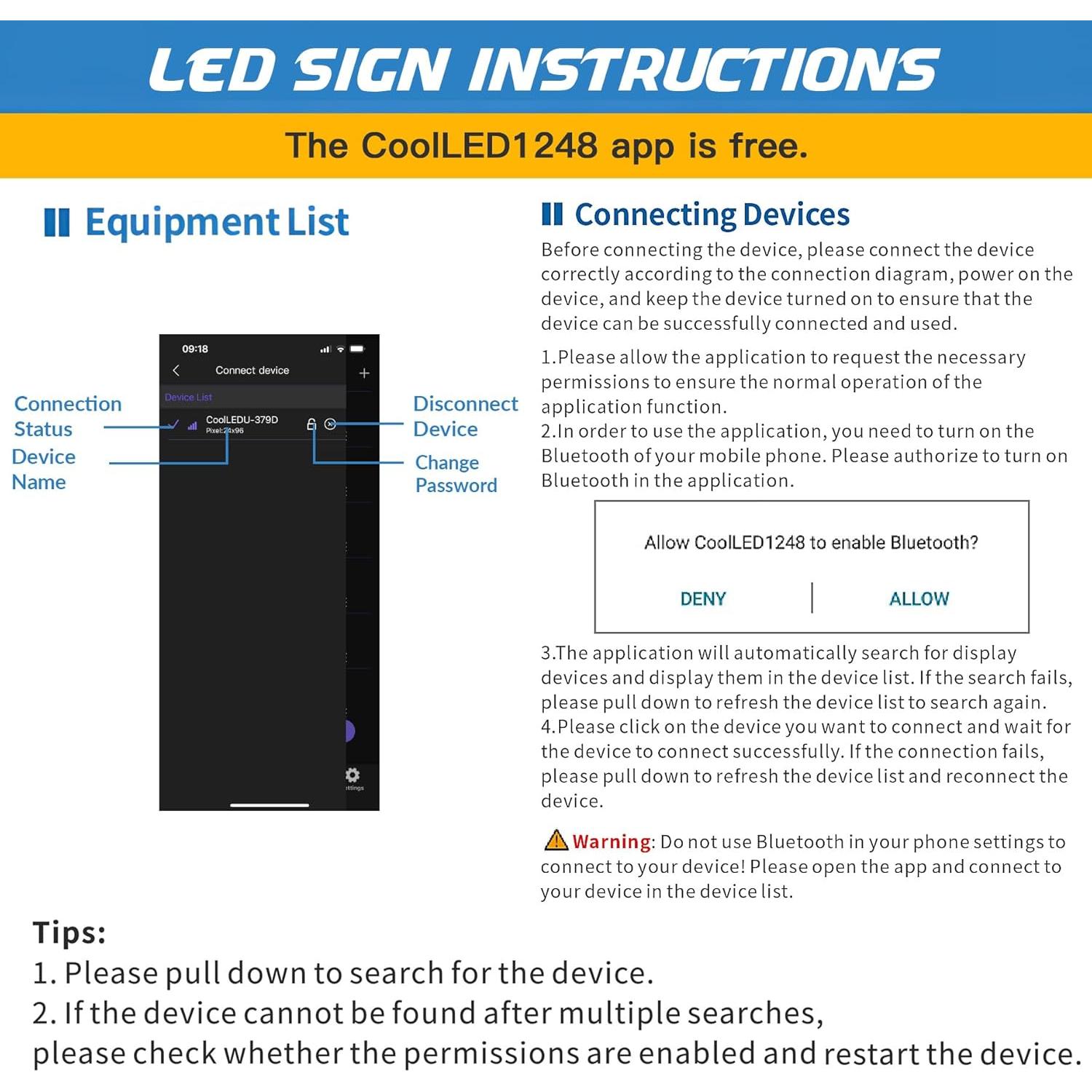 Señal LED Flexible RAYHOME 17.78x7.62cm Bluetooth USB