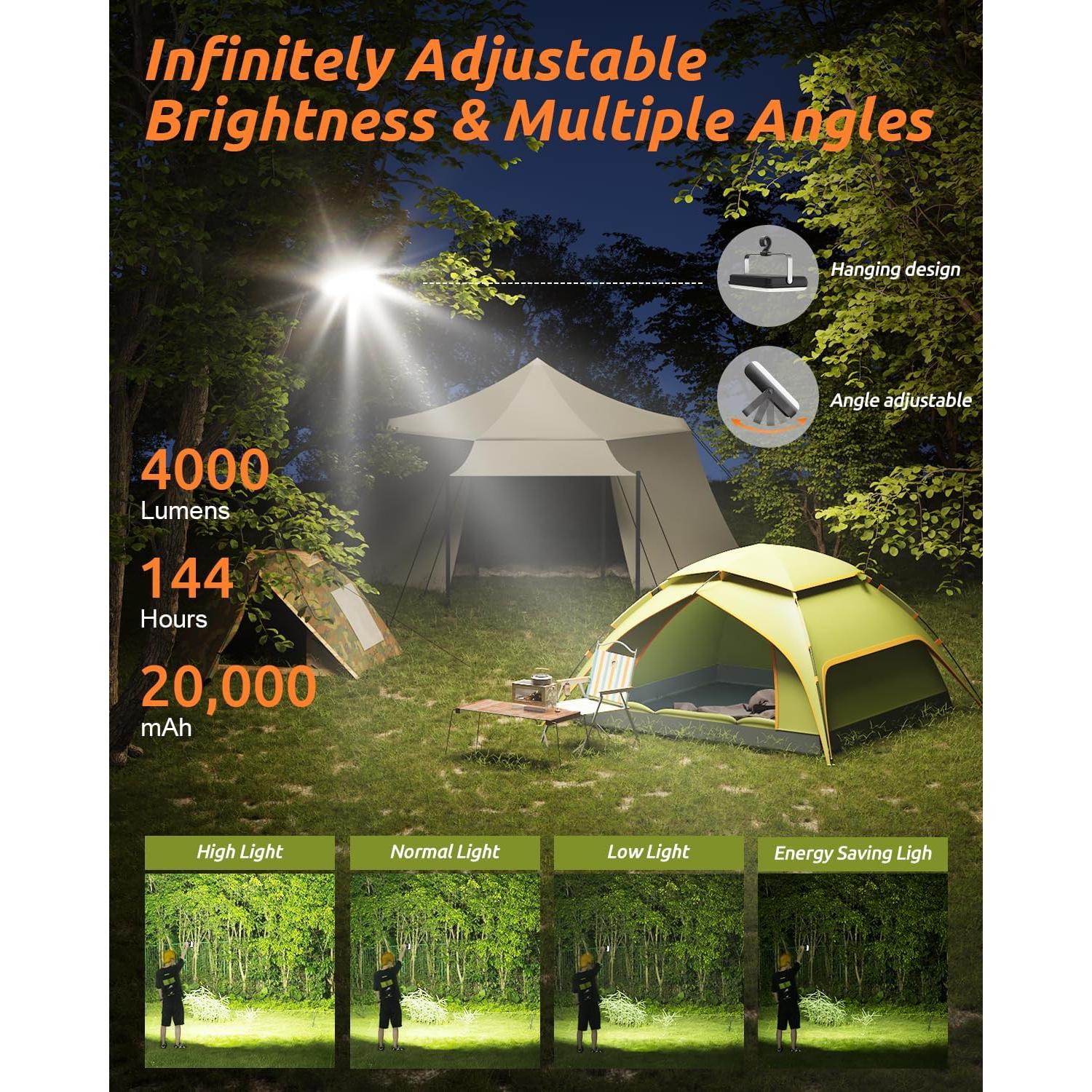 Linterna LED Eventek PB200 4000LM 20000mAh Impermeable