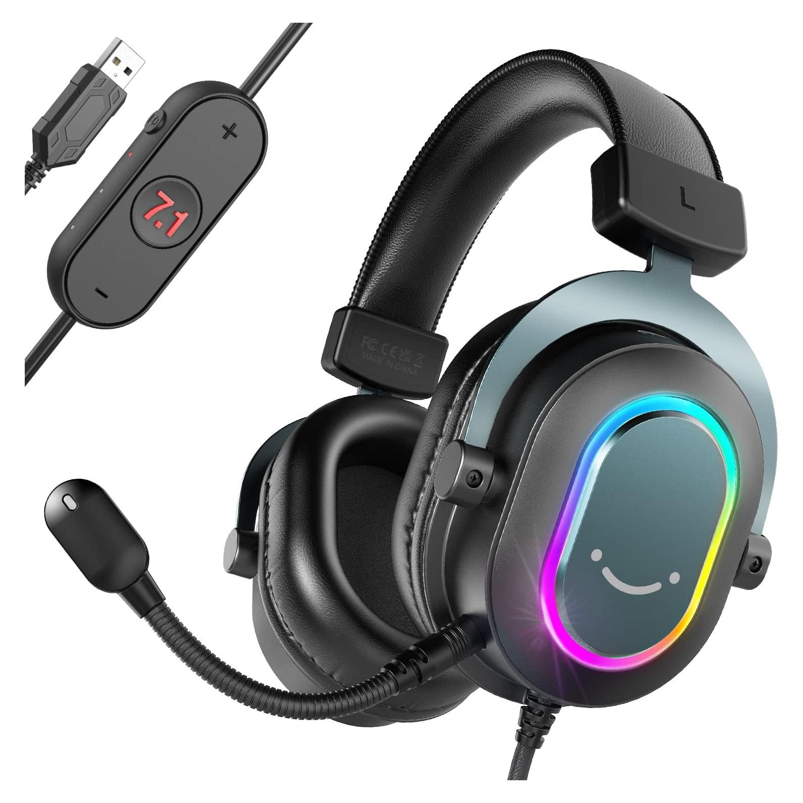 Auriculares Gaming FIFINE AmpliGame H6 USB 7.1 RGB para PC