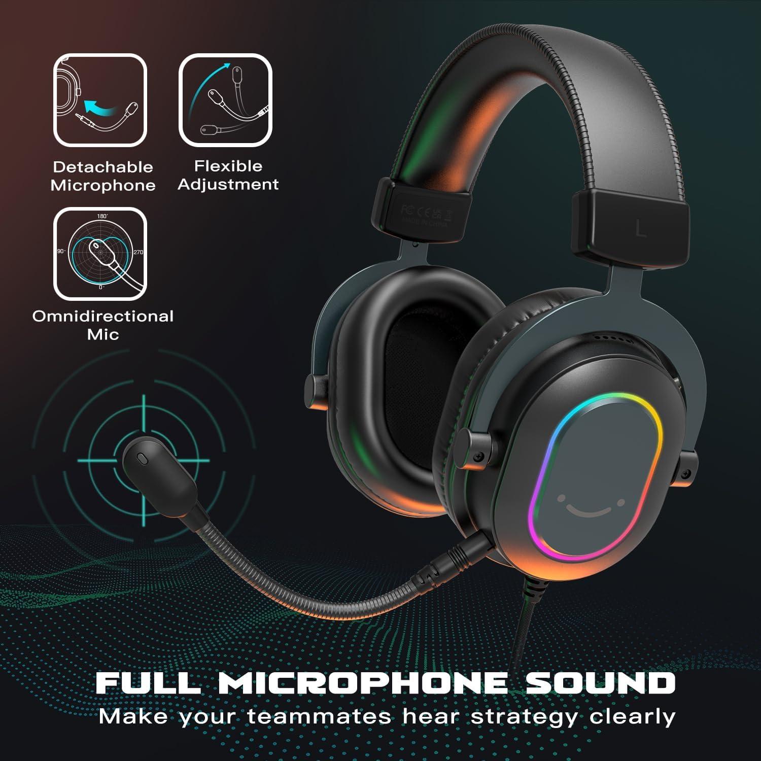 Auriculares Gaming FIFINE AmpliGame H6 USB 7.1 RGB para PC