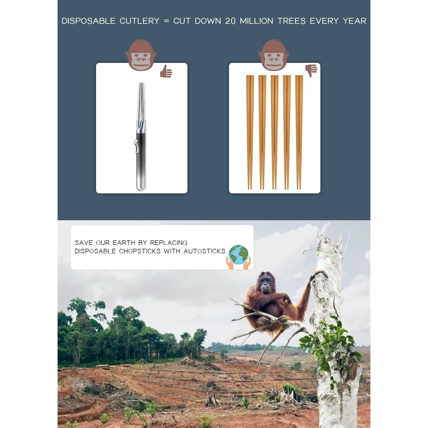 Juego de Palillos de Metal IROJEEF 258 mm Púrpura