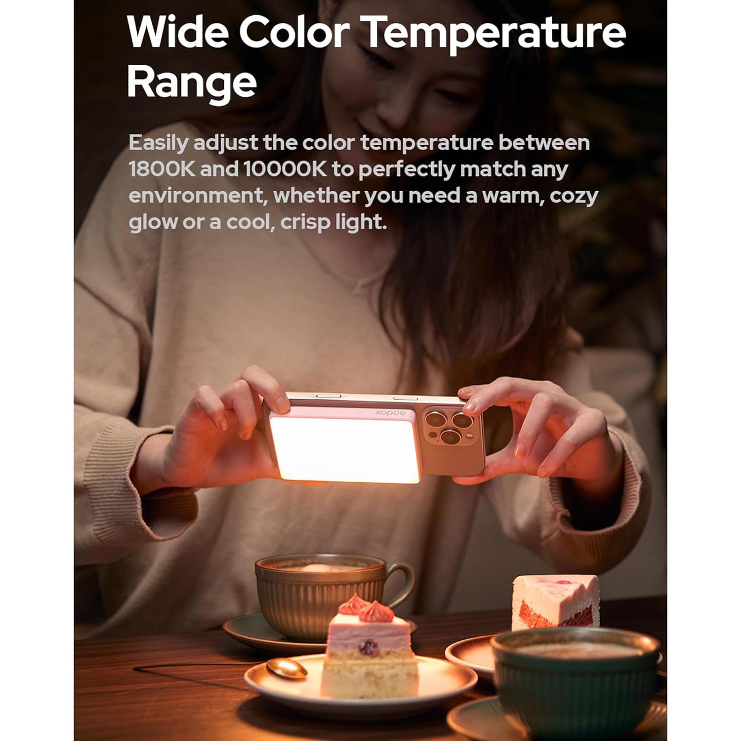 Luz LED RGB Godox MA5R para Teléfono y Selfies - 220 Min