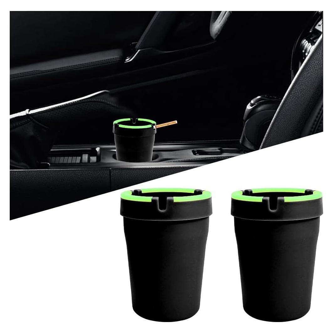 Cenicero de Auto Mandark, 2 Piezas, Portátil y Sin Humo