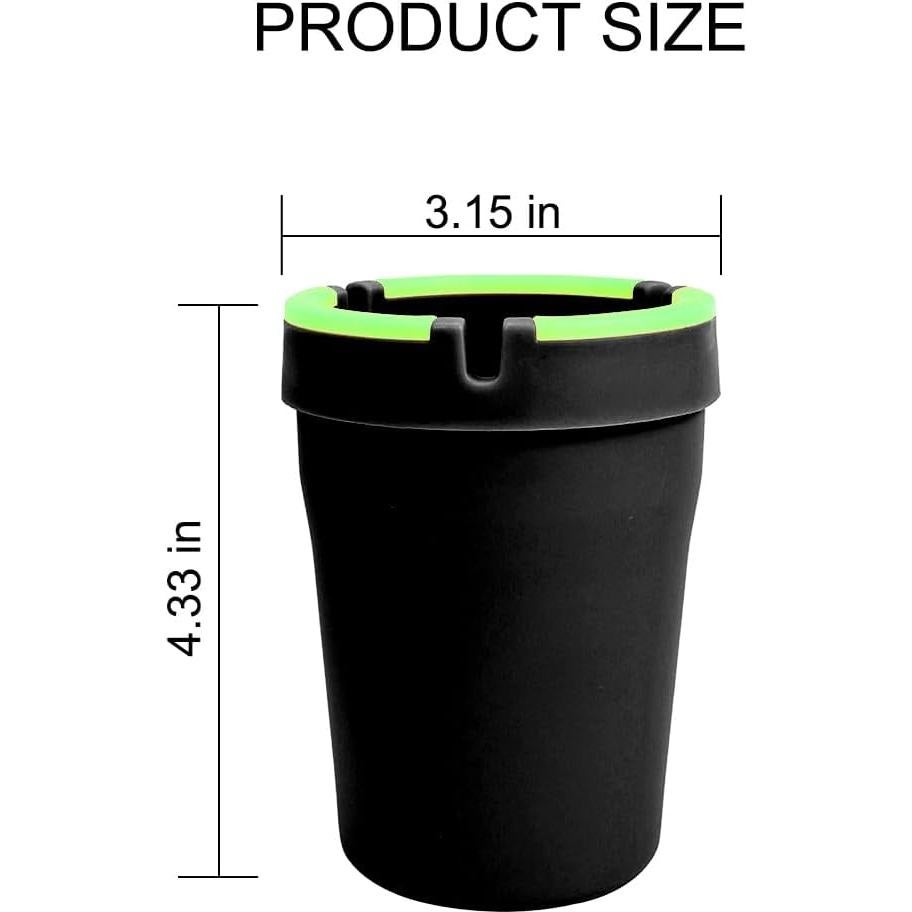 Cenicero de Auto Mandark, 2 Piezas, Portátil y Sin Humo