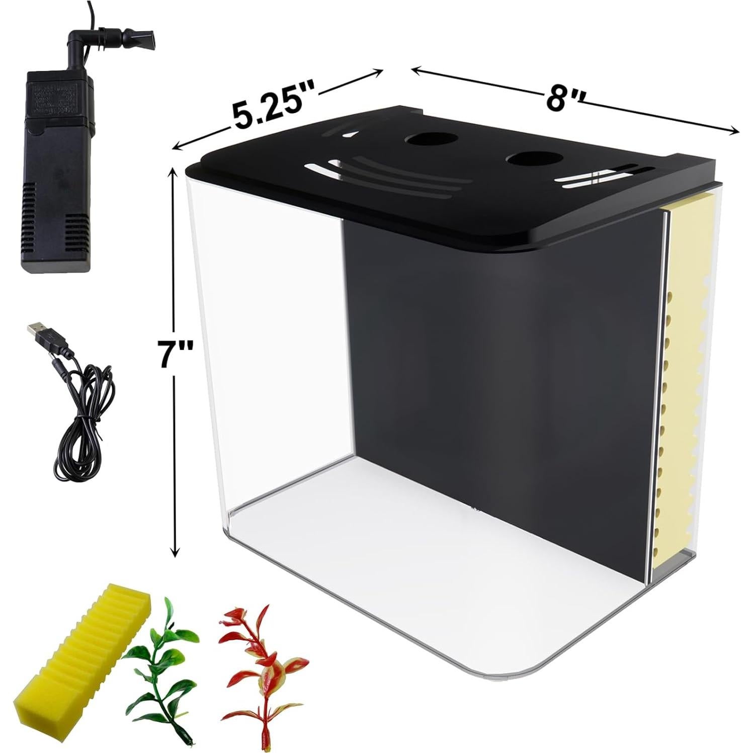 Acuario AQUANEAT 4.5 Litros con Luz LED y Filtro