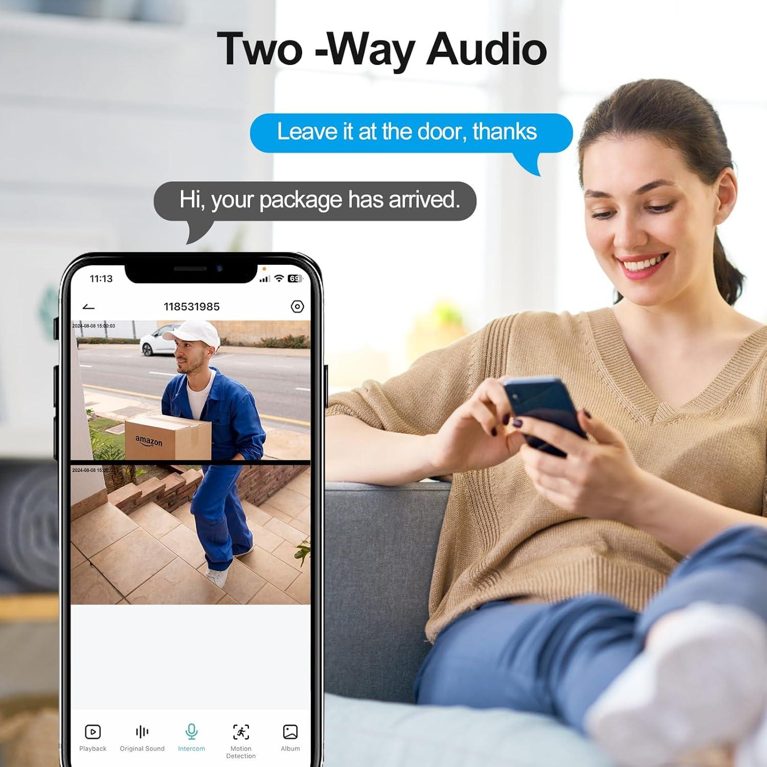 Videoportero Inalámbrico Zhongshanjixinsuoxin 2K Doble Cámara