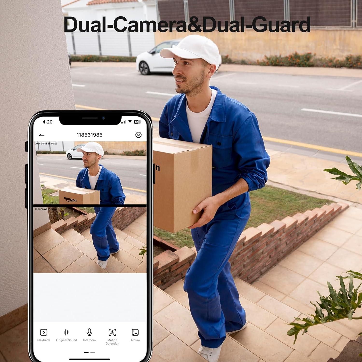 Videoportero Inalámbrico Zhongshanjixinsuoxin 2K Doble Cámara