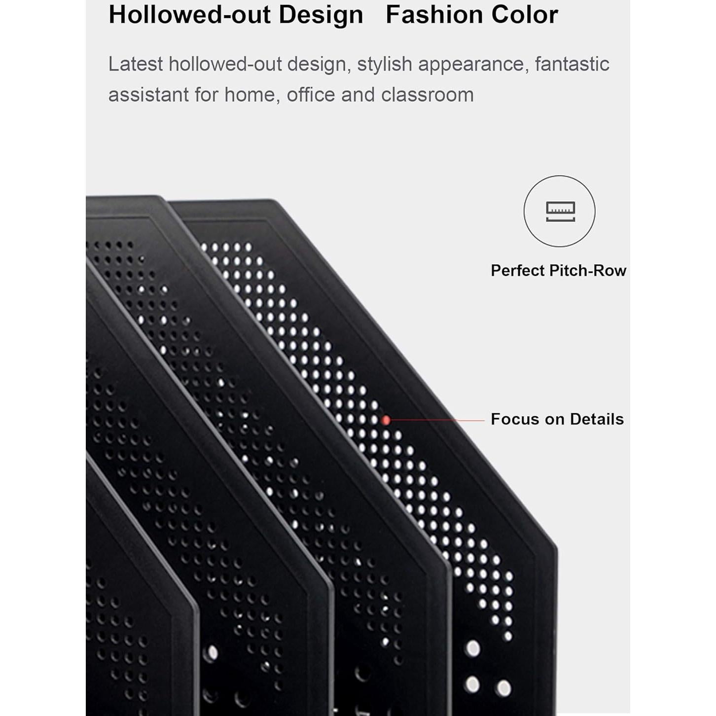 Soporte de Revistas Plegable Leven 3 Compartimentos Gris Oscuro