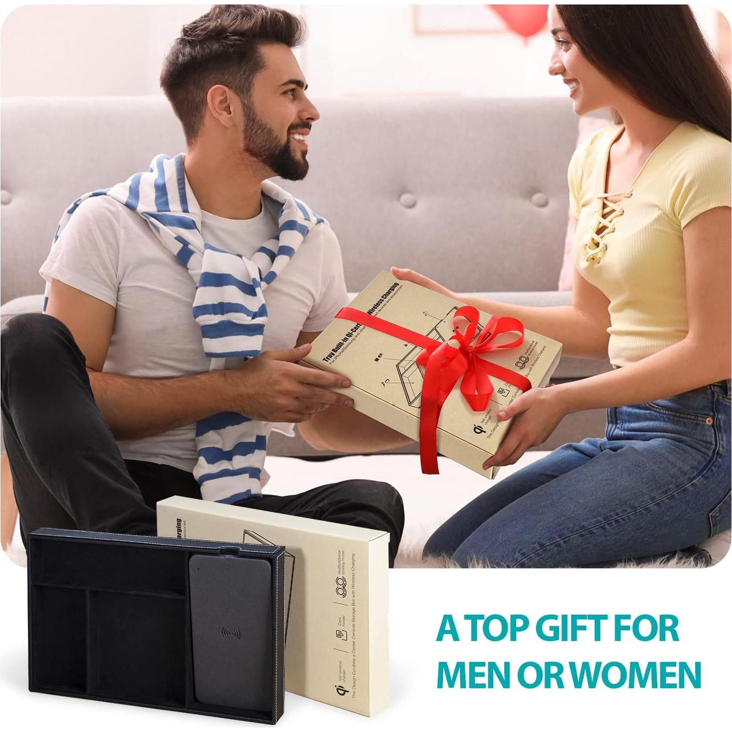 Bandeja de Valet con Carga Inalámbrica Future Charger - Negro