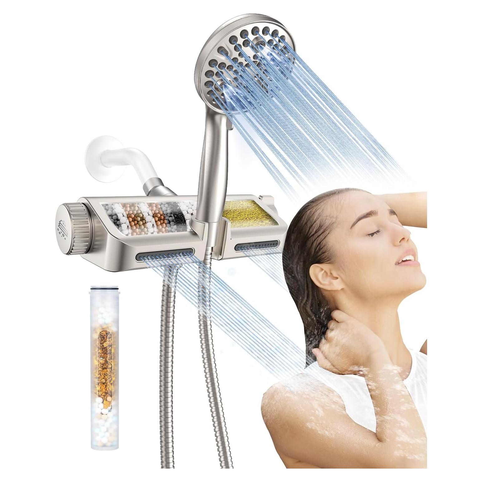 Cabezal de Ducha Filtrado MakeFit con Manguera 200 cm 10 Modos