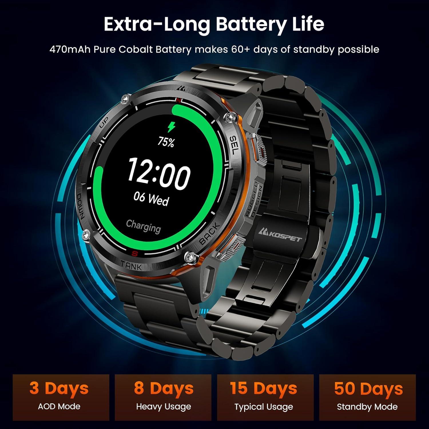 Reloj Inteligente KOSPET Tank T3 Ultra 2 GPS Hombre Acero