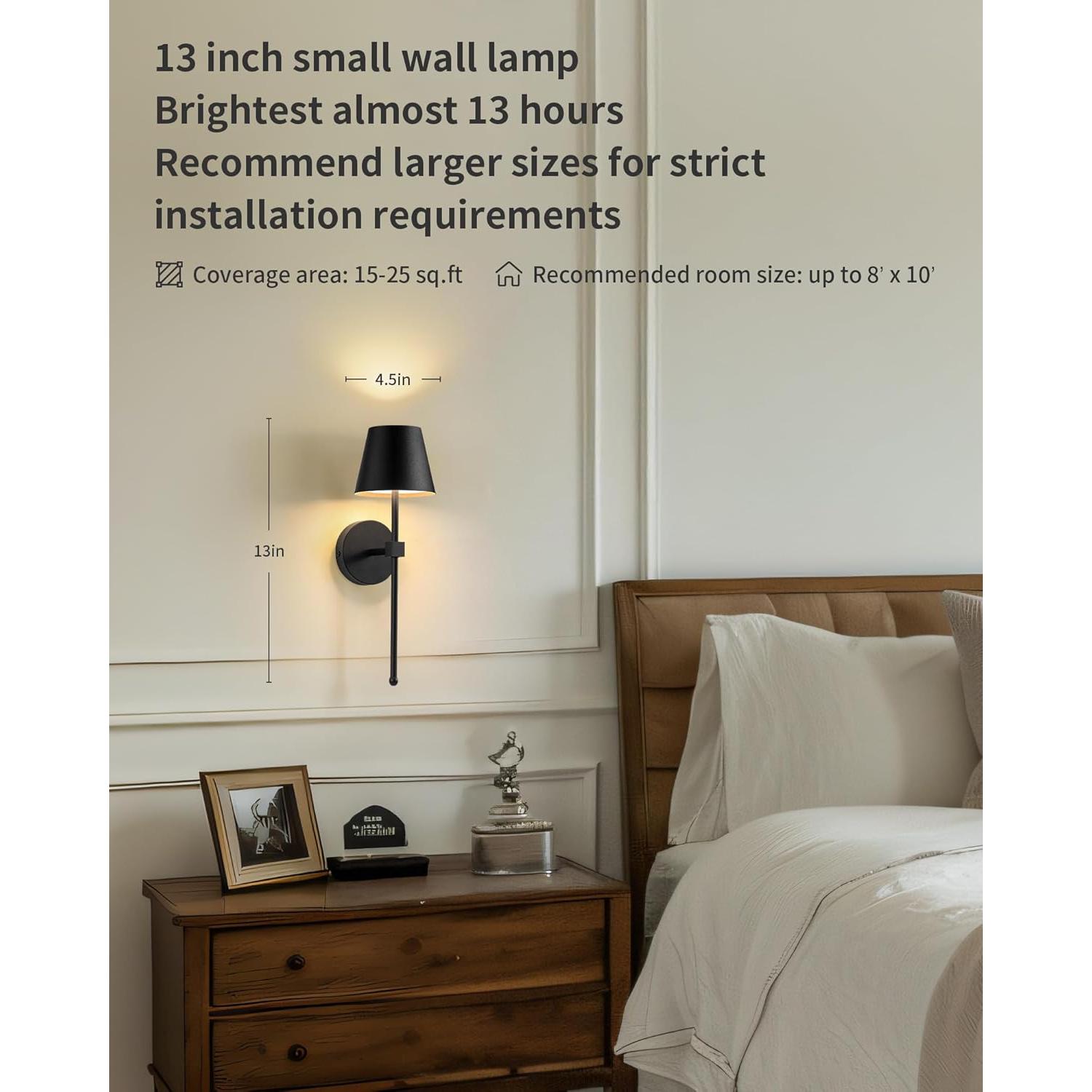 Apliques de Pared LED Recargables KDG 2 Piezas 5200mAh