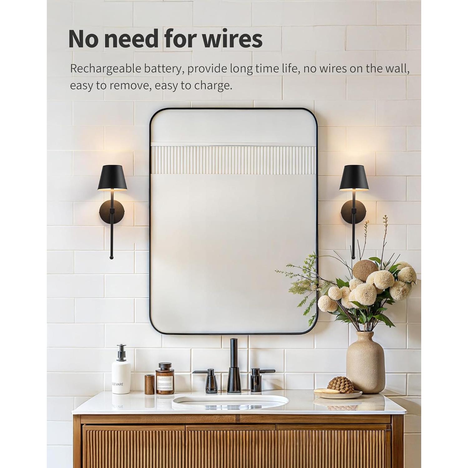 Apliques de Pared LED Recargables KDG 2 Piezas 5200mAh