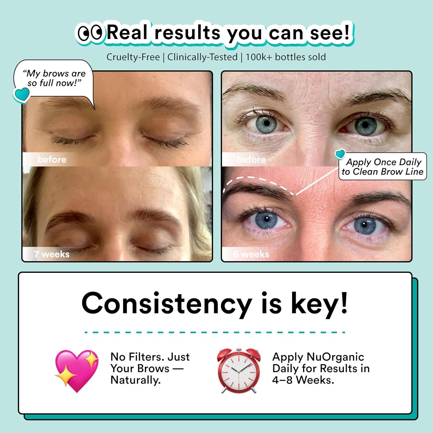 Suero de Cejas NuOrganic Cosmic Brow 8.8 ml - Crecimiento Natural